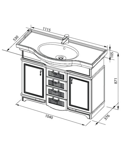 Раковина Aquanet Shenxin 110