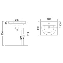 Раковина 60х48 см Kerama Marazzi Buongiorno BG.wb.60