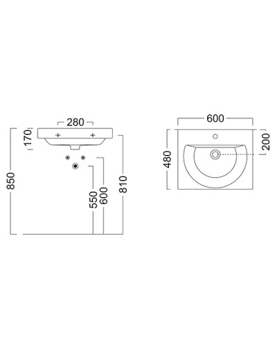 Раковина 60х48 см Kerama Marazzi Buongiorno BG.wb.60