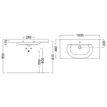 Раковина 100х48 см Kerama Marazzi Buongiorno BG.wb.100