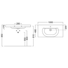 Раковина 100х48 см Kerama Marazzi Buongiorno BG.wb.100