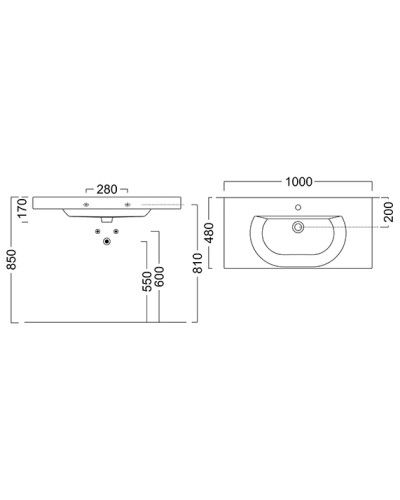 Раковина 100х48 см Kerama Marazzi Buongiorno BG.wb.100