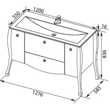 Раковина Aquanet Мадонна 120