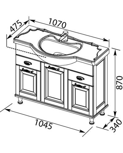 Раковина Aquanet Yatao 105