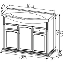 Раковина Aquanet Лагуна 105