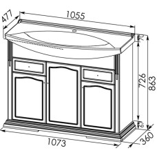 Раковина Aquanet Лагуна 105