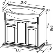 Раковина Aquanet Лагуна 85