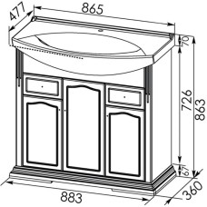 Раковина Aquanet Лагуна 85