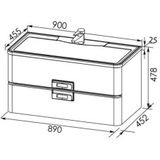 Раковина Aquanet Алегро 90
