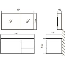 Раковина 80х48 см BelBagno Luce BB800AB