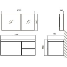 Раковина 100х48 см BelBagno Luce BB1000AB