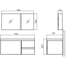 Раковина 100х48 см BelBagno Luce BB1000AB