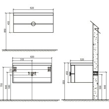 Раковина 62х52 см BelBagno Senso SENSO-620-LVB