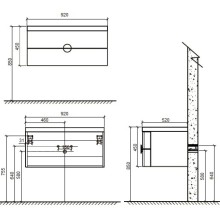 Раковина 92х52 см BelBagno Senso SENSO-920-LVB
