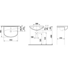 Раковина 65x48 Jika Lyra Plus 8133840001041
