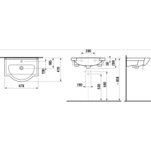 Раковина 67x47 см Jika Mio 8147150001041