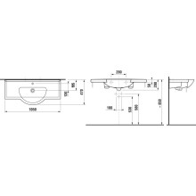 Раковина 105x47 см Jika Mio 8147170001041