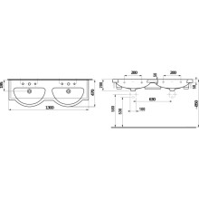 Раковина 130x47 см Jika Mio 8147190001041