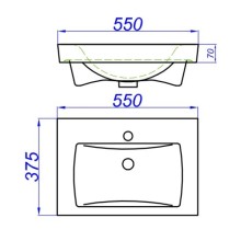 Раковина 55х37,5 см Aqwella Тигода 30969