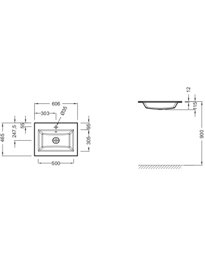 Раковина 60,6х46,5 см Jacob Delafon Vox EB2105-DD2
