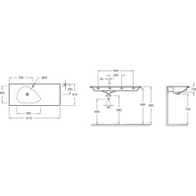 Раковина 121х51 см Jacob Delafon Nouvelle Vague EXAP112-Z-00