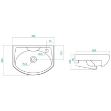 Раковина 41х29 см Santek Азов 1.WH11.0.254