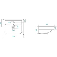 Раковина 50,6х38 см Santek Тигода 1.WH30.2.128
