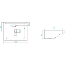 Раковина 50,6х38 см Santek Тигода 1.WH30.2.128