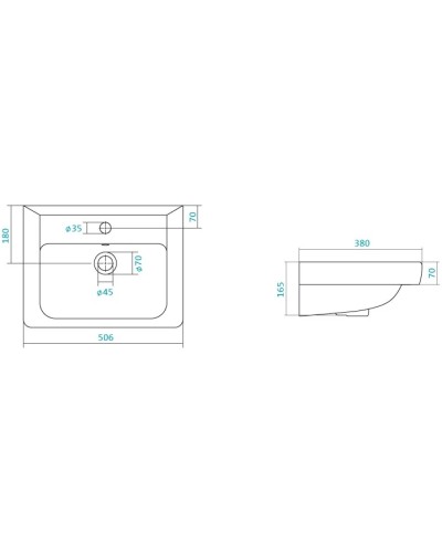 Раковина 50,6х38 см Santek Тигода 1.WH30.2.128