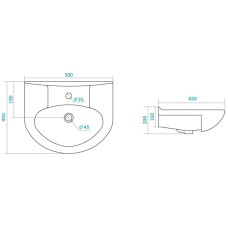 Раковина 50х45 см Santek Канны 1.WH11.0.243