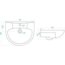 Раковина 56х46 см Santek Антик 1.WH11.0.186