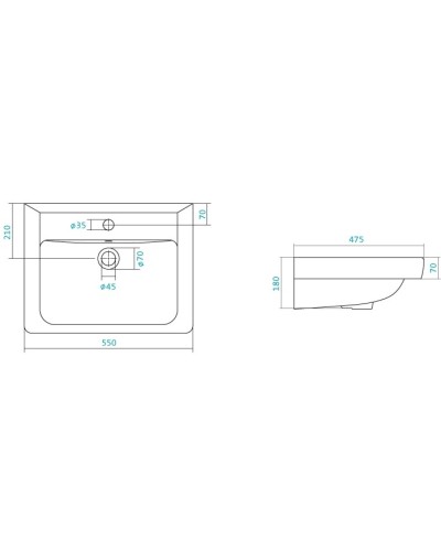 Раковина 55х38 см Santek Тигода 1.WH30.2.127