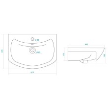 Раковина 61х44,5 см Santek Балтика 1.WH11.0.246