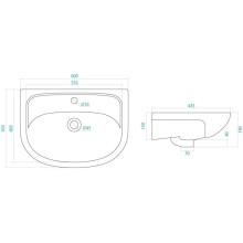 Раковина 60х43,5 см Santek Эллада 1.WH11.0.198
