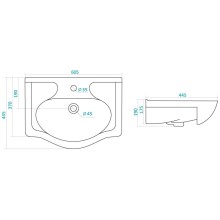 Раковина 60,5х44,5 см Santek Селигер 1.WH11.0.268