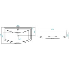 Раковина 80х47 см Santek Балтика 1.WH50.1.524