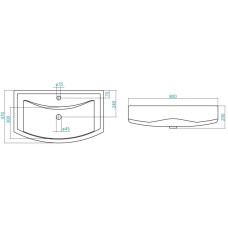 Раковина 80х47 см Santek Балтика 1.WH50.1.524