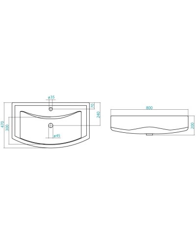 Раковина 80х47 см Santek Балтика 1.WH50.1.524