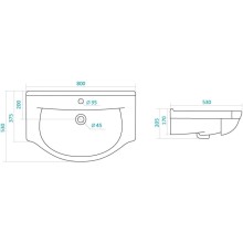 Раковина 80х53 см Santek Эльбрус 1.WH10.9.653