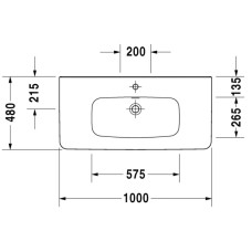 Раковина 100х48 см Duravit DuraStyle 2320100000