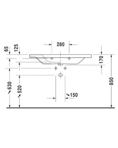 Раковина 100х48 см Duravit DuraStyle 2320100000