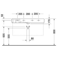 Раковина 105х49 см Duravit Vero 0329100000