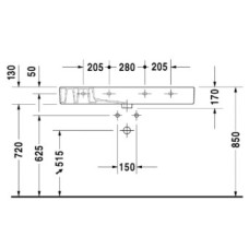 Раковина 105х49 см Duravit Vero 0329100000