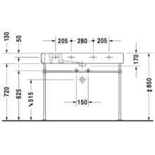 Раковина 105х49 см Duravit Vero 0329100000