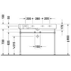 Раковина 105х49 см Duravit Vero 0329100000