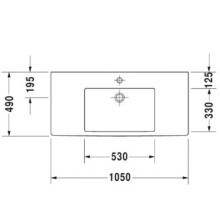 Раковина 105х49 см Duravit Vero 0329100000