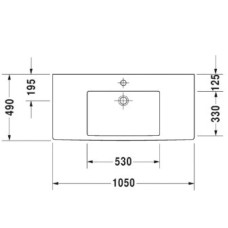 Раковина 105х49 см Duravit Vero 0329100000
