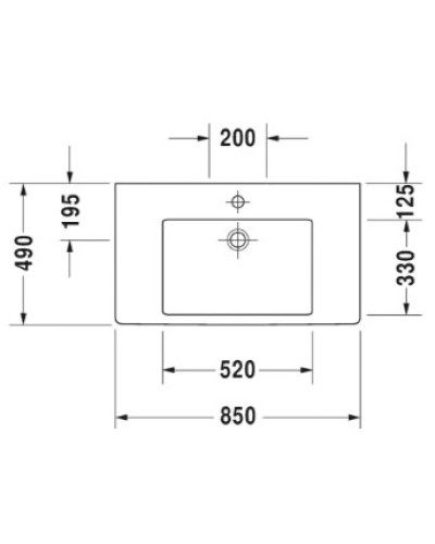 Раковина 85х49 см Duravit Vero 0329850000