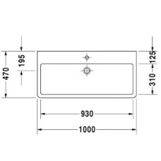 Раковина 100х47 см Duravit Vero 0454100000