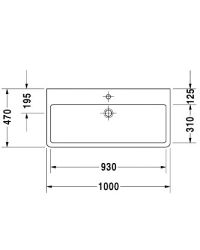 Раковина 100х47 см Duravit Vero 0454100000